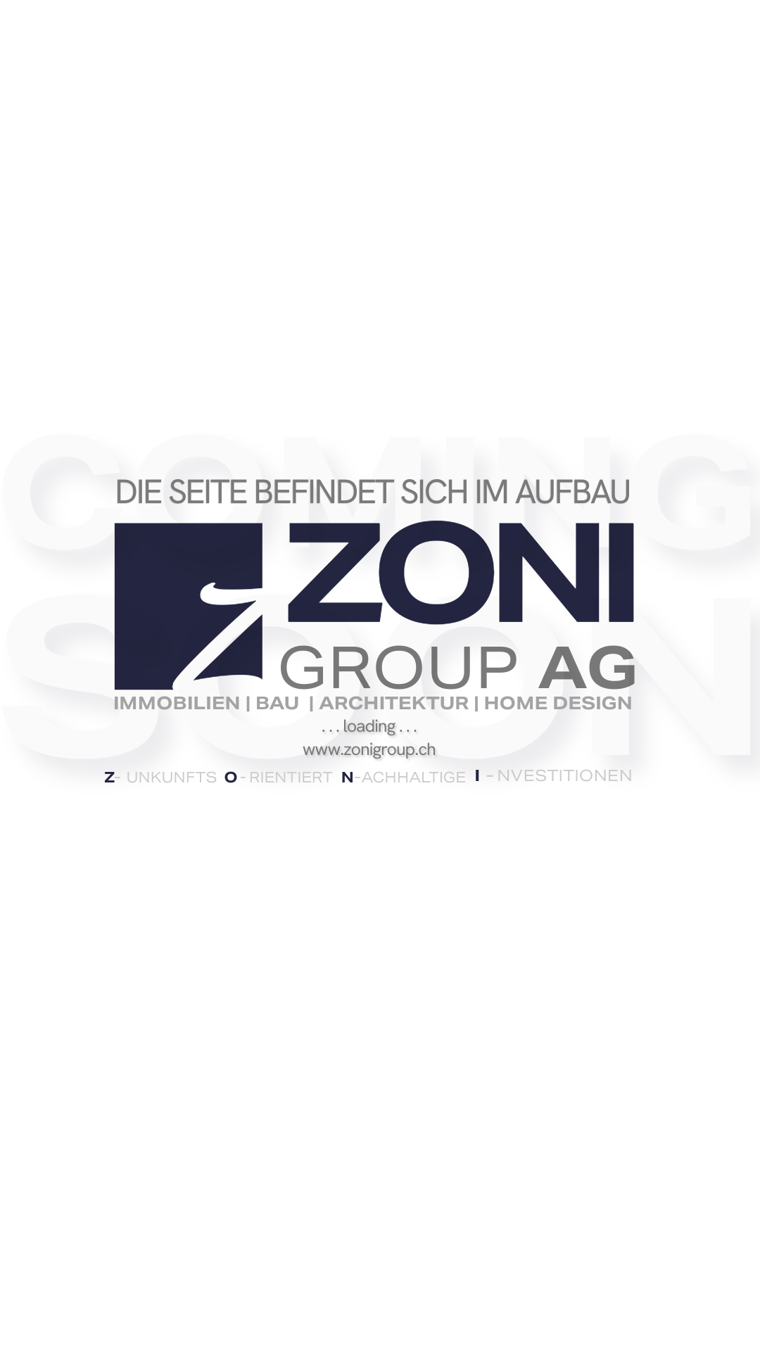 ZONI Group AG Logo - Coming Soon